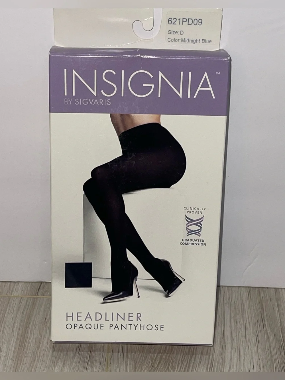 NEW INSIGNIA WOLFORD COMPRESSION TIGHTS Midnight Blue Size D